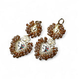 Two Tier Colibri Crystal Earrings
