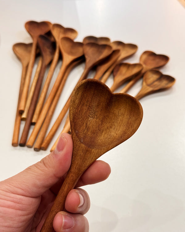 Wood Heart Shaped Spoon