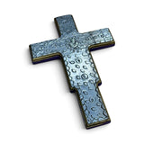 Silver Wooden Crosses w/ Single Milagros