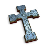 Silver Wooden Crosses w/ Single Milagros