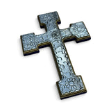 Silver Wooden Crosses w/ Single Milagros