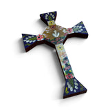 Hand Painted Wooden Crosses w/ Single Milagros