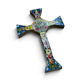Hand Painted Wooden Crosses w/ Single Milagros