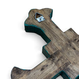 Hand Painted Wooden Crosses w/ Single Milagros