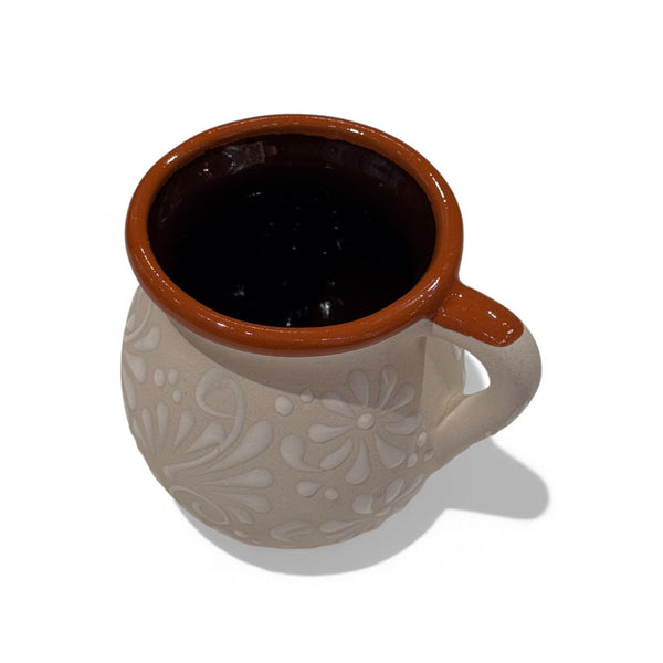 White w/ Brown Lip Talavera Mug