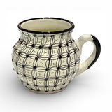 Black and Cream Lattice Talavera Mug