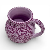 Purple Round Talavera Mug