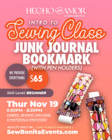 Thur Nov 19th, 2026 / Adult Intro to Sewing Class (Junk Journal Bookmark)
