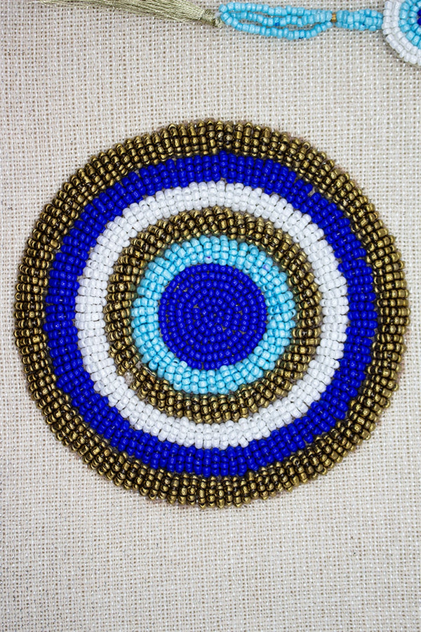 Evil Eye Tassel Clutch