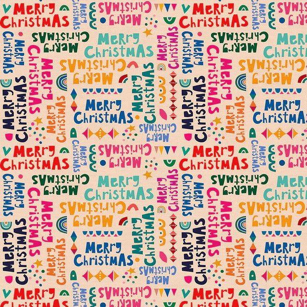 Cream Merry Christmas- FQ