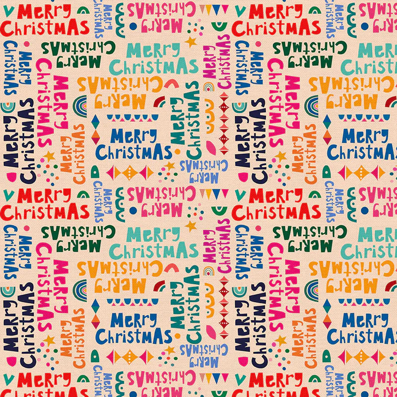 Cream Merry Christmas- FQ