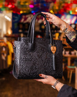 Embossed Leather Top Handle Bags (multiple Styles)