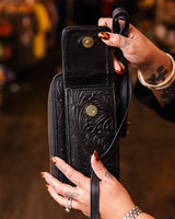 Embossed Leather Wallet/Clutch