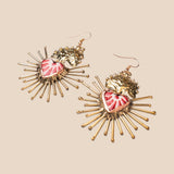 Red Talavera Sacred Heart Earrings