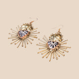 Black Talavera Sacred Heart Earrings