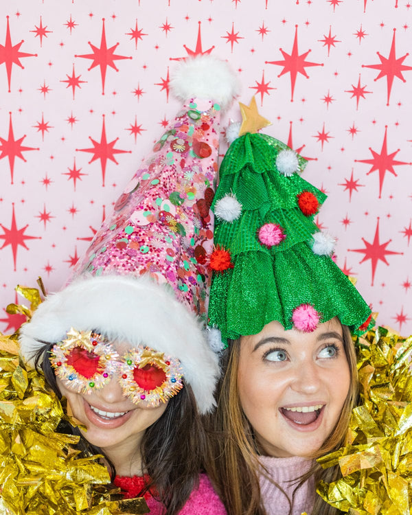 Holly Jolly Christmas Tree Hat (Green)