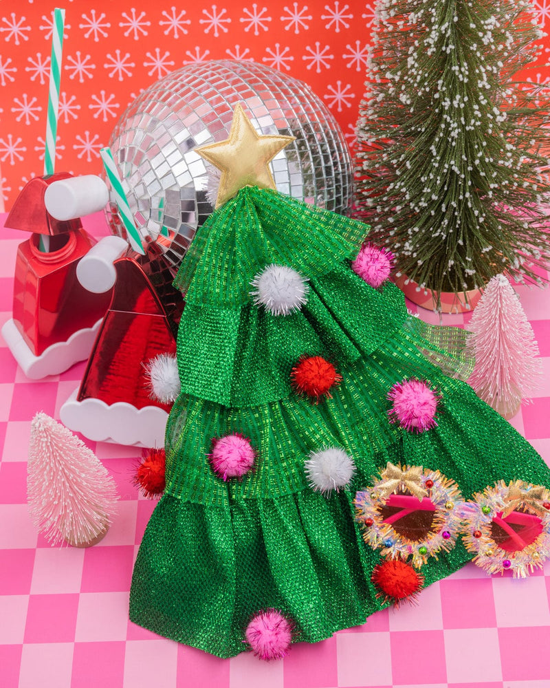 Holly Jolly Christmas Tree Hat (Green)