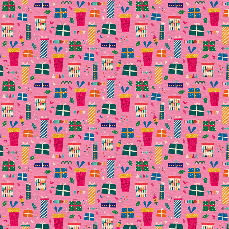Modern Holiday Pink Presents- FQ