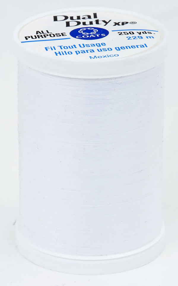 White- Dual Duty XP Polyester Thread 250yds