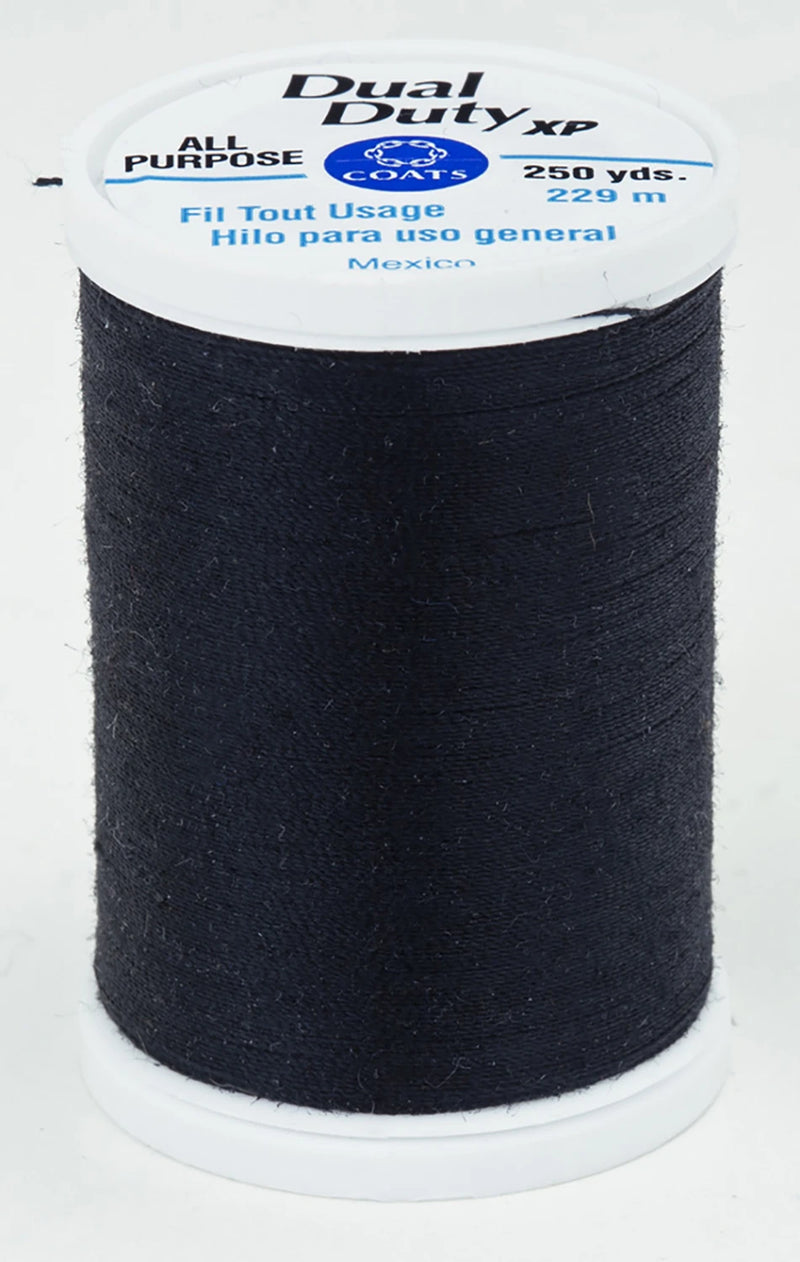 Black- Dual Duty XP Polyester Thread 250yds