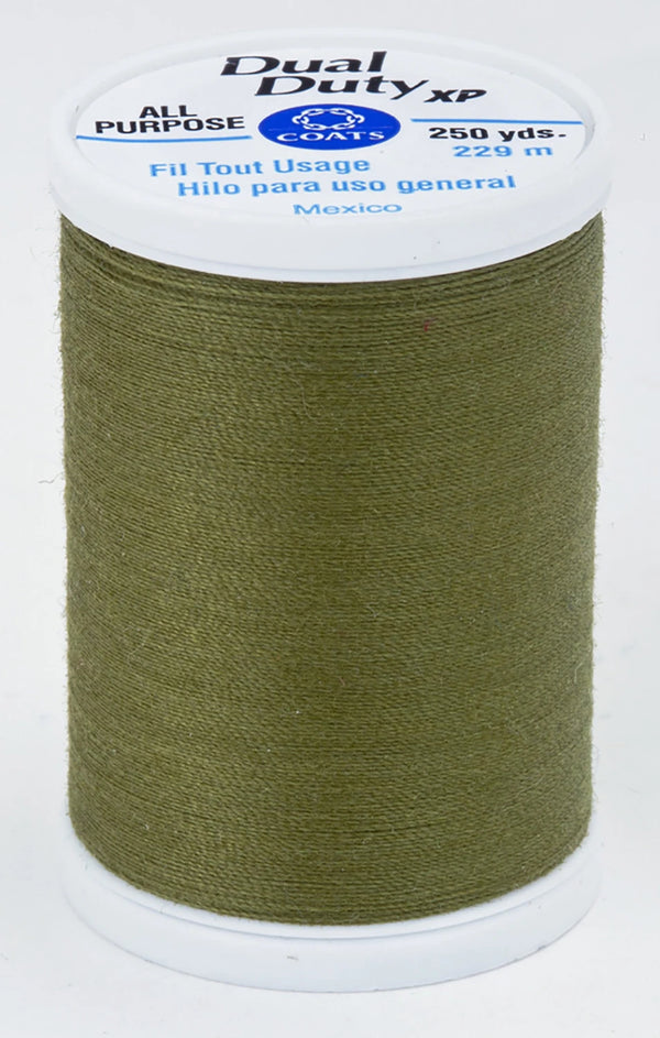Olive- Dual Duty XP Polyester Thread 250yds