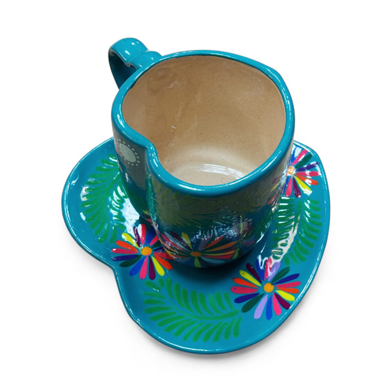 Heart Shaped Ceramic Mug & Plate Set