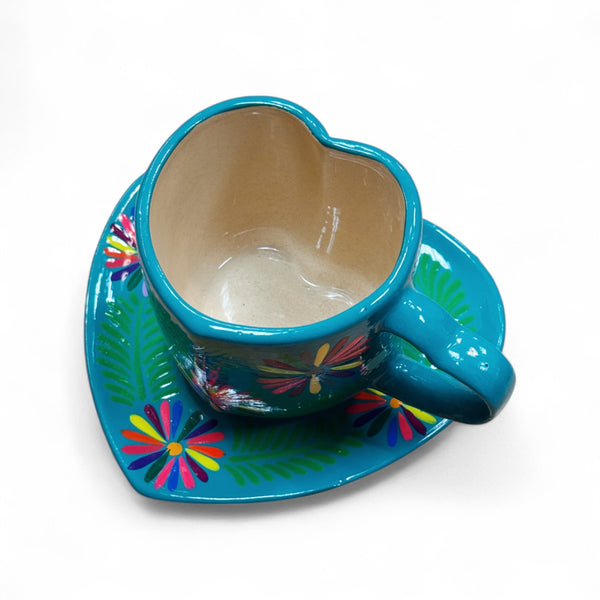 Heart Shaped Ceramic Mug & Plate Set