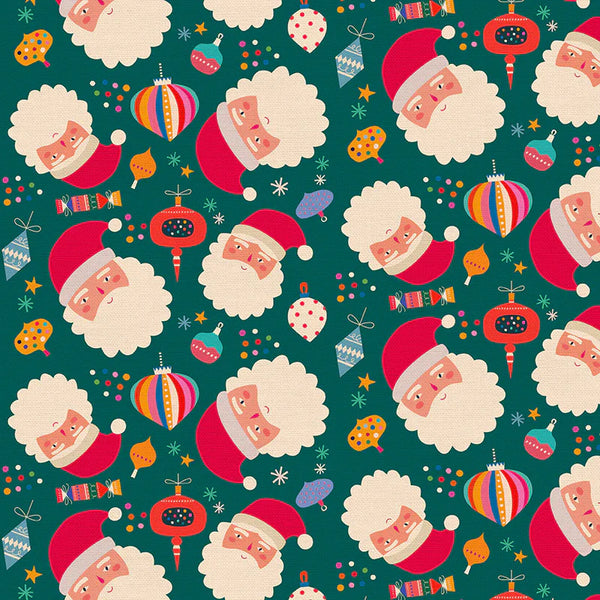 Green Modern Holiday Santa- FQ