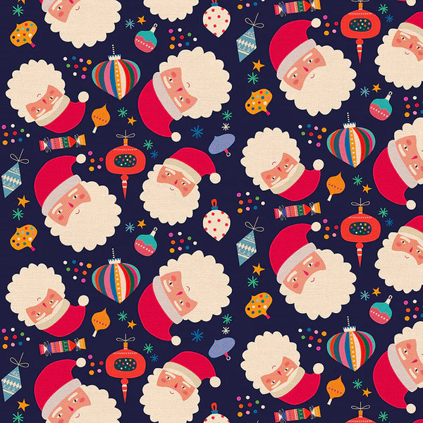 Navy Modern Holiday Santa- FQ
