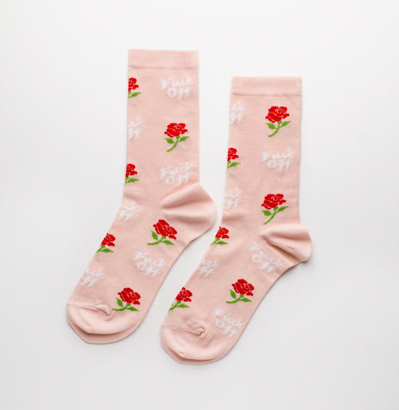 Fuck Off Rose Women's Socks