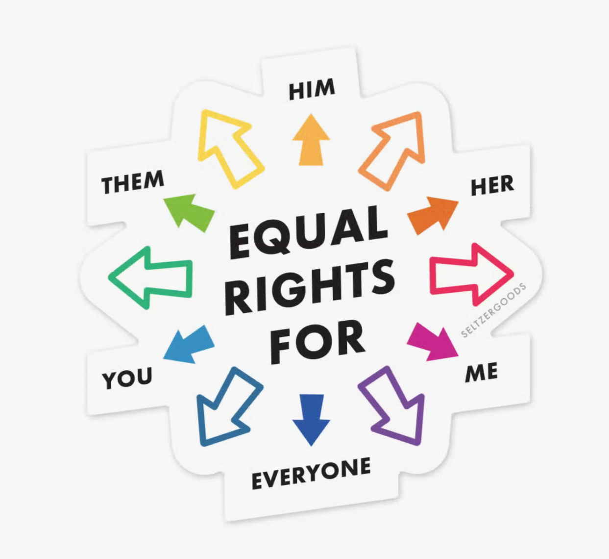 Equal Rights Sticker – Sew Bonita