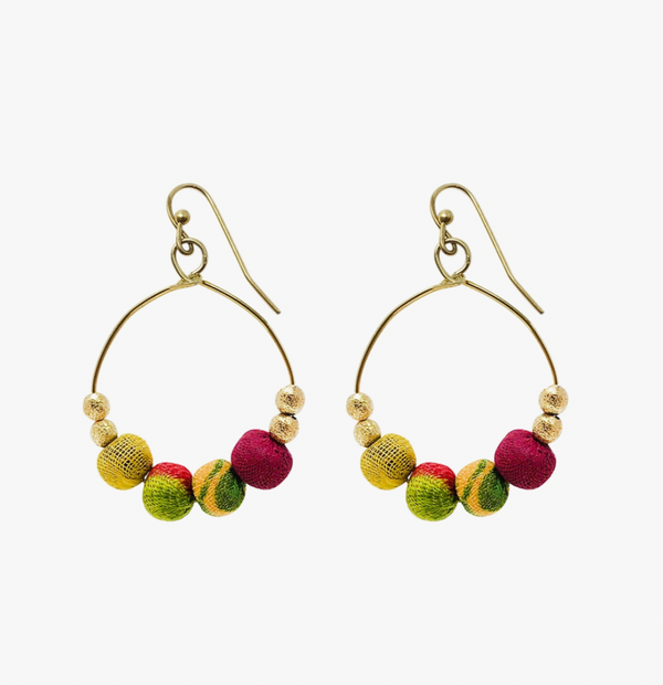 Kantha Petite Gilded Hoops