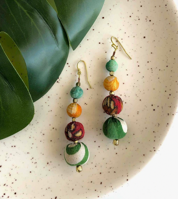 Graduated Kantha Earrings