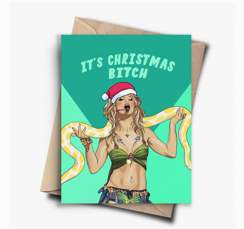 Christmas Britney Bitch Card