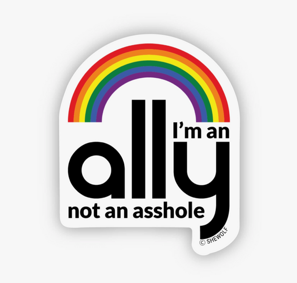 Ally not An Asshole Sticker