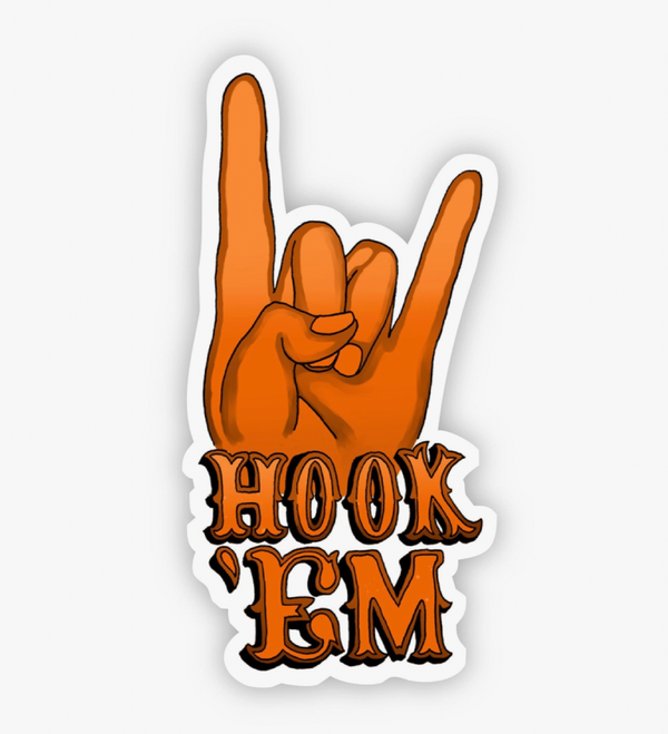 Texas Hook 'Em Sticker