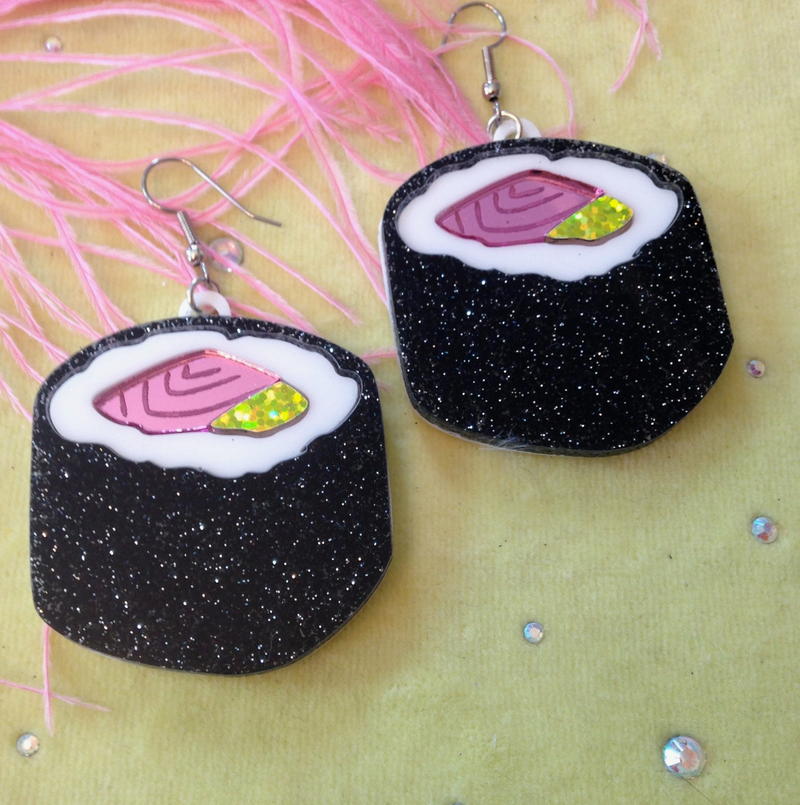 Sushi Acrylic Earrings