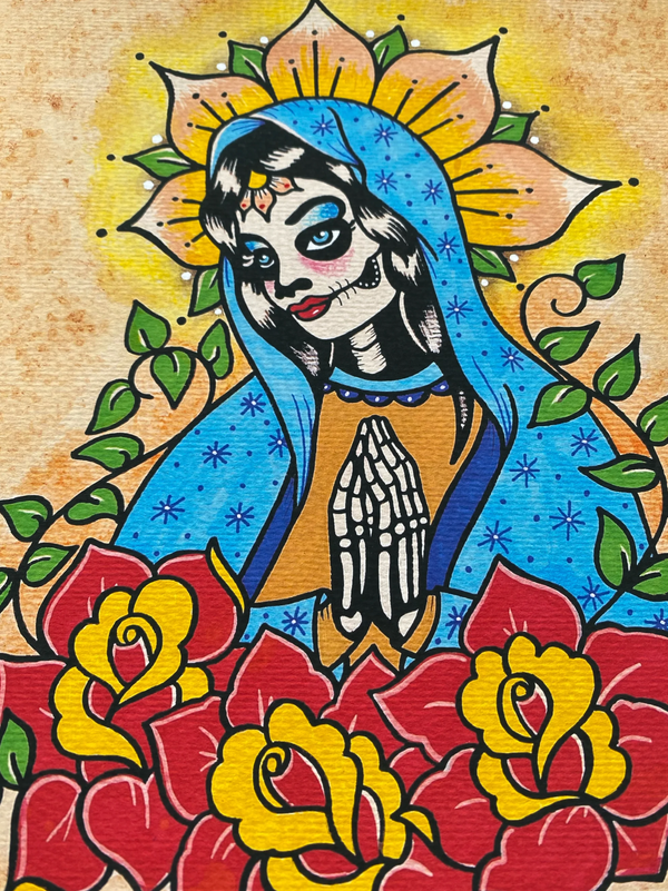 Day of the Dead: Praying Virgin Mary Print