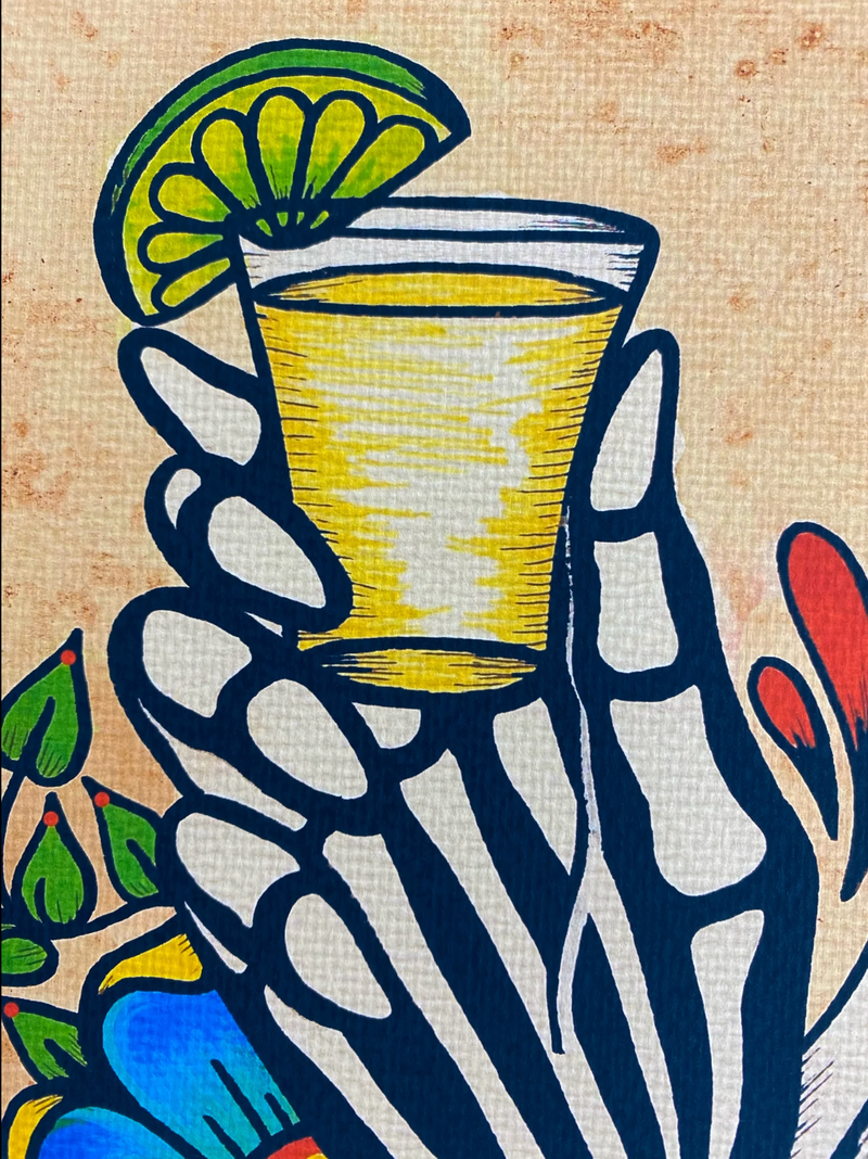 Day of the Dead: "Salud!" Tequila Print