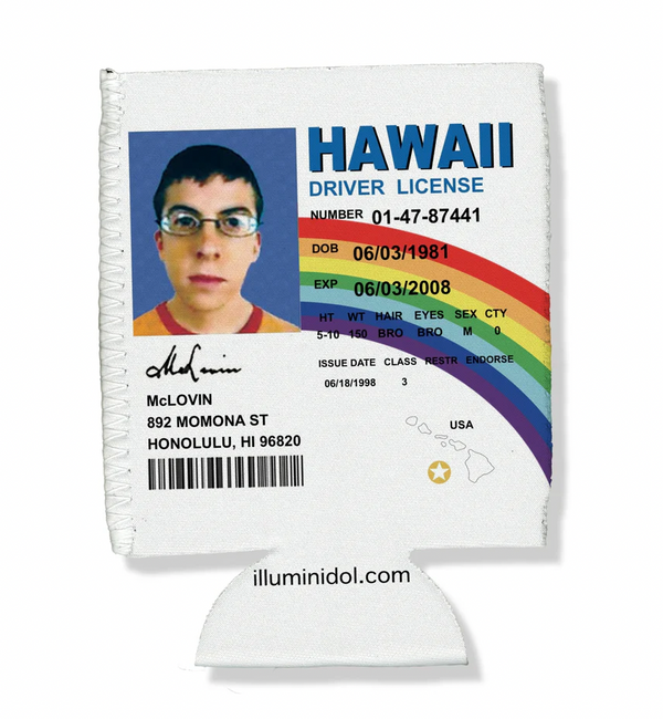 McLovin Fake ID Koozie