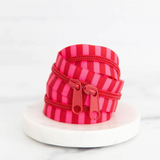 Colorful Striped Zippers
