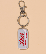 Enamel Diet Soda Keychain