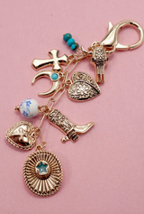 Turquoise Western Bag Charm/Keychain
