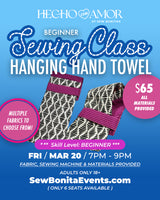 Fri March 20th, 2026 / Adult Intro to Sewing Class (Hanging Hand Towel)