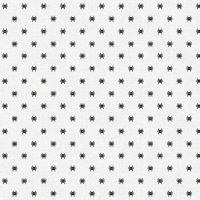 Halloween Night Spiders White- FQ