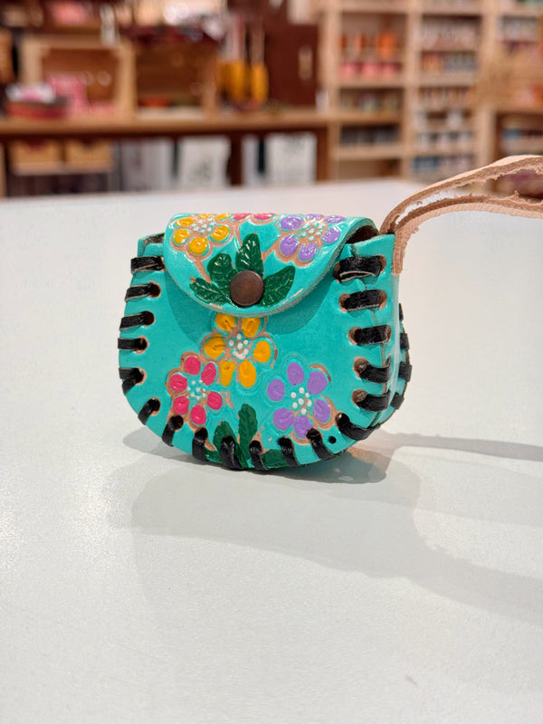 Multi- Flower Airpod/Wireless Headphone Leather Case (Large)