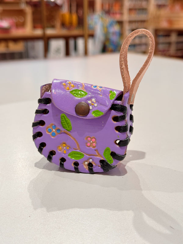 Multi- Flower Airpod/Wireless Headphone Leather Case (Small)