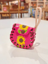 Single Flower Airpod/Wireless Headphone Leather Case (Small)