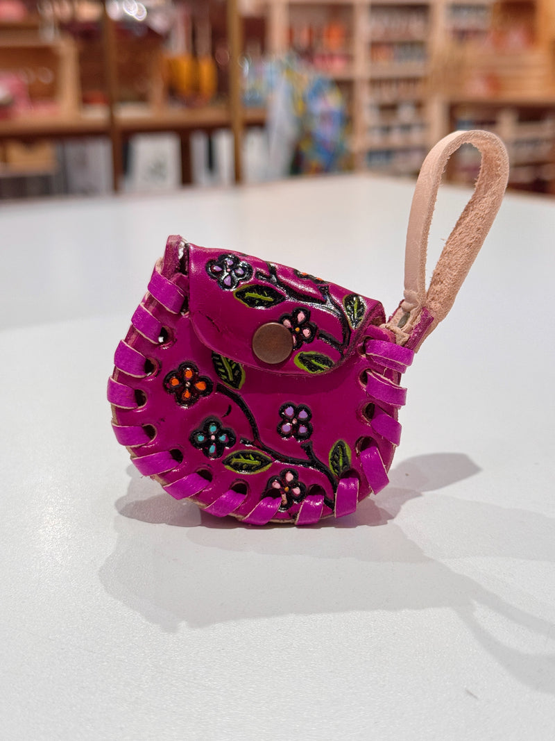 Multi- Flower Airpod/Wireless Headphone Leather Case (Small)