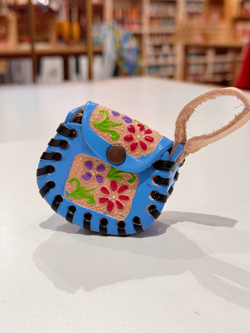 Multi- Flower Airpod/Wireless Headphone Leather Case (Small)